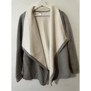 Old Navy Active Women's Open Cardigan Sweater Sherpa Style Liner‎ Size M